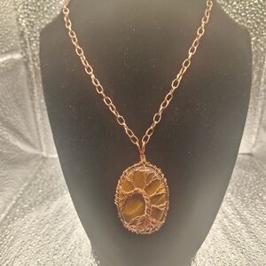 Gorgeous Handmade Copper Wired Tiger Eye